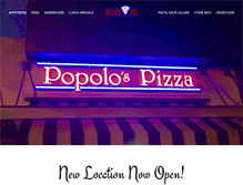 Tablet Screenshot of popolospizza.com